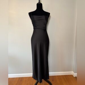 Sachin + Babi Long Black Dress Women’s 2 Formal Dress Slits Zipper